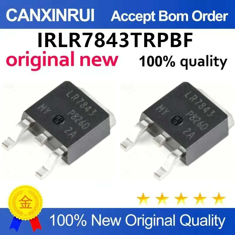 (5-100pieces)Original genuine IRLR7843TRPBF TO-252-3 N-channel 30V/161A surface mount MOSFET chip