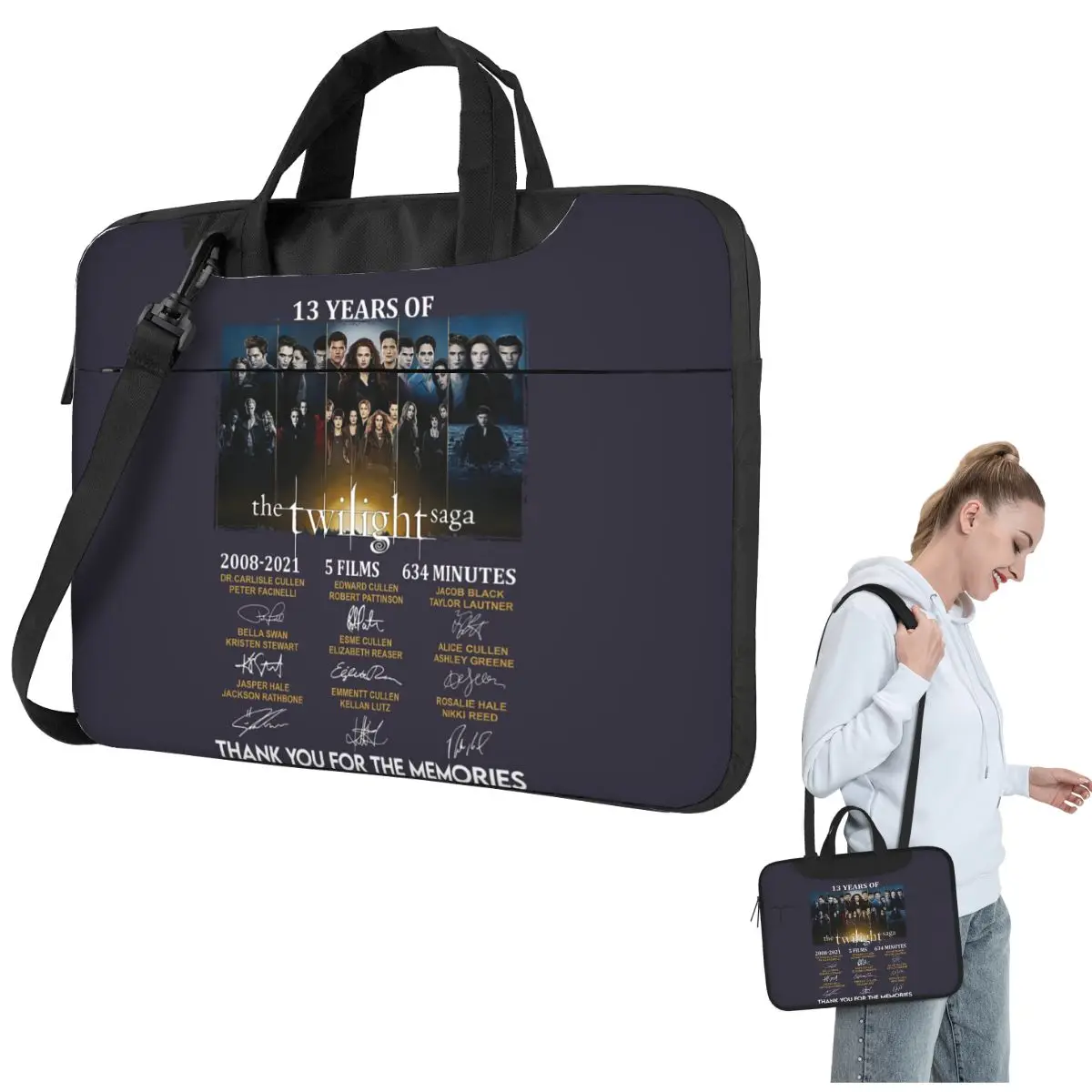 

13 Years Of The Twilight Saga Vampire Laptop Bag Shockproof Case Computer Bag 13 14 15.6 Inch Notebook Pouch For Macbook Pro Air