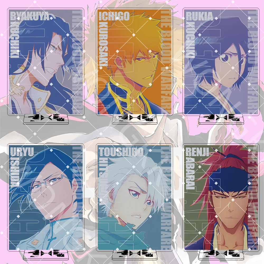 

Anime BLEACH 15CM Acrylic Stand keychain Anime Stand Ichigo Kurosaki Rukia Kuchiki Anime Figure Desk Decor Party Gift Room