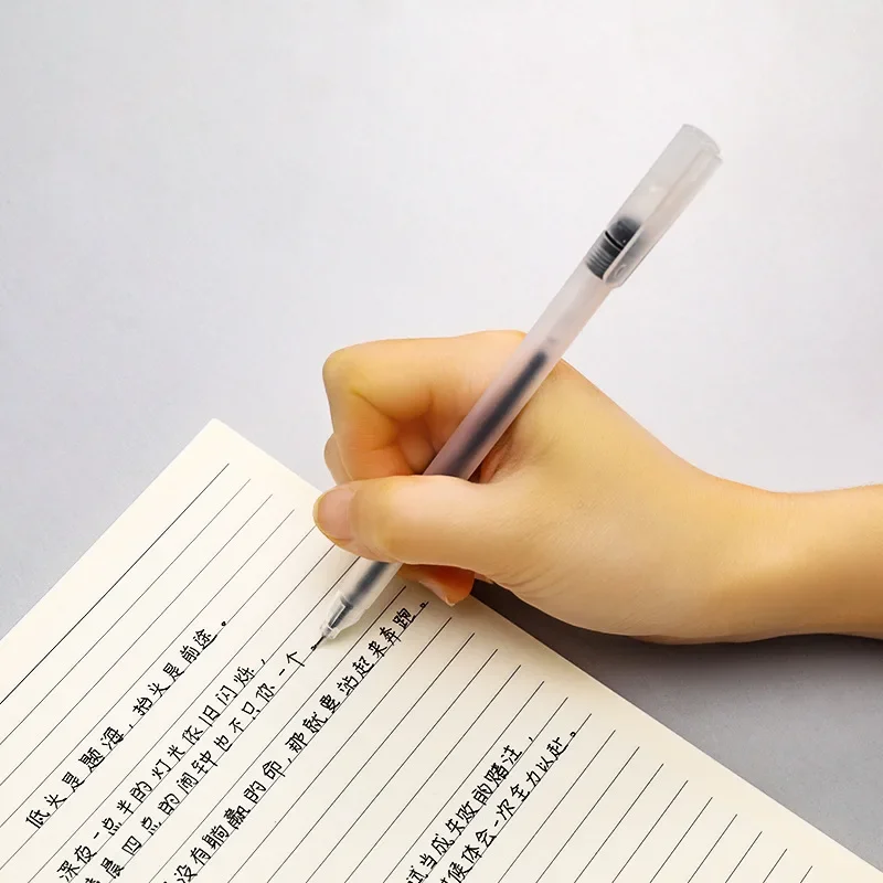 20 قطعة قلم جل بلوري شفاف للكتابة للطلاب من الكربون الأسود للامتحان مكتب توقيع لوازم مكتبية مدرسية