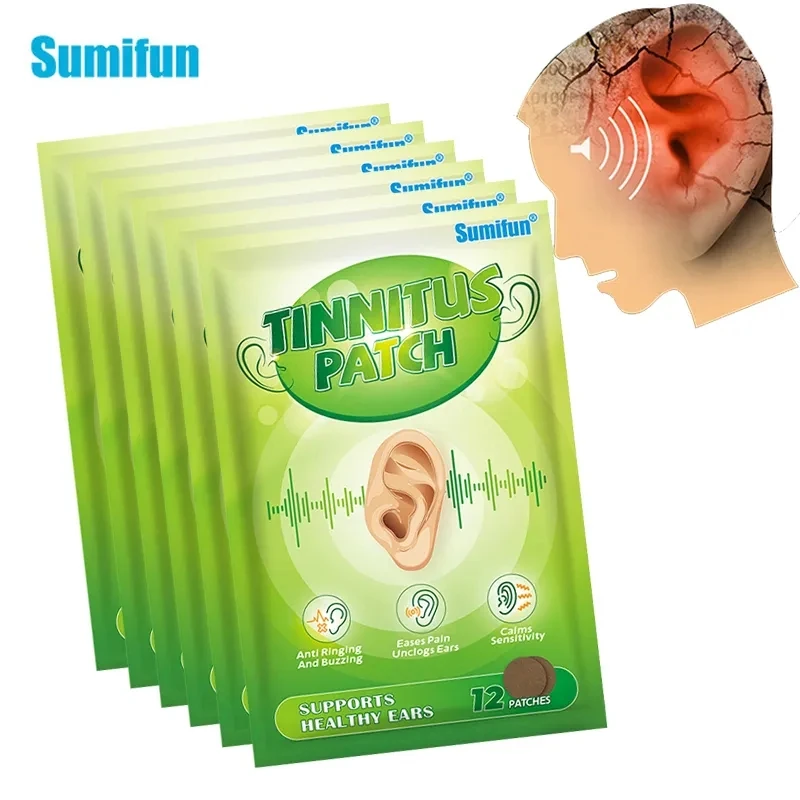 12/36/72Pcs Tinnitus Treatment Patch Ear Pain Hearing Impairment Plaster Improve listening Protect Hearing Loss Health Care