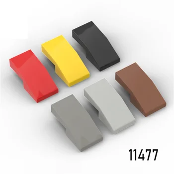 100pcs 빌드 MOC 호환 67128 조립 입자 11477 슬로프 곡선 2x1x2/3 빌딩 블록 DIY 교육 완구
