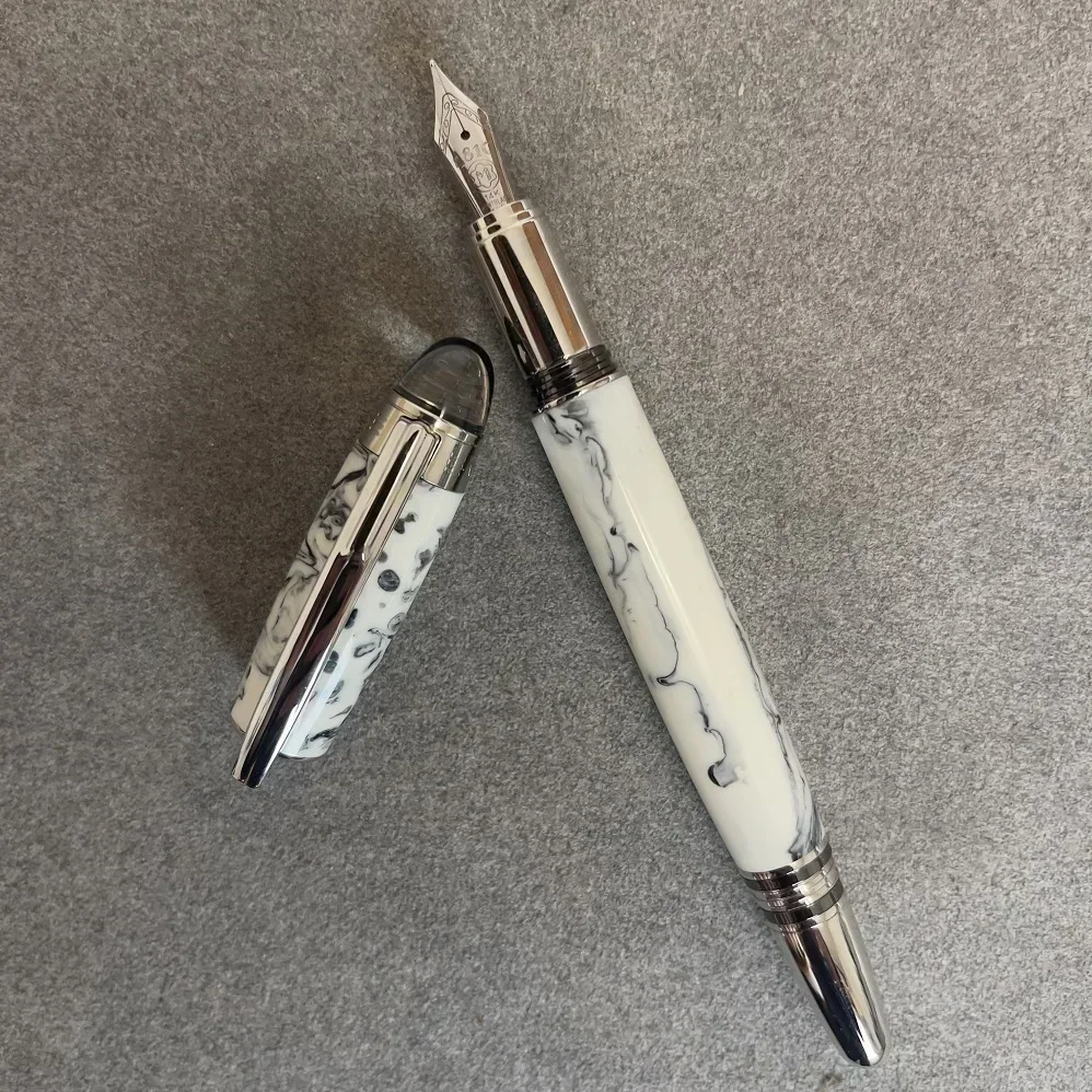 

2025 Luxury mb star New Red Write Yellow Stone Metal Roller pen Fountain Pen Gift