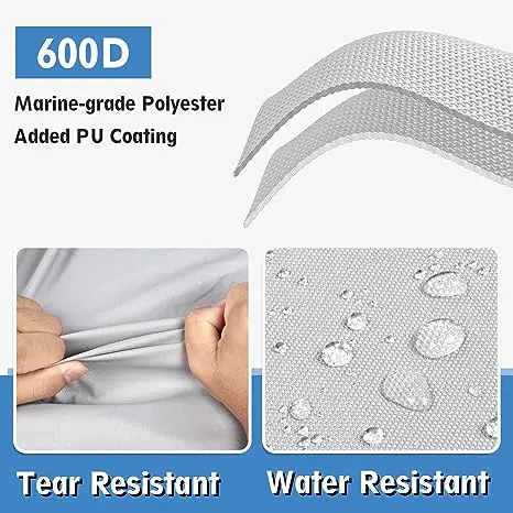 Heavy Duty 600D Marine Grade Polyester Hail Proof Winter T-Top Boat Covers Waterproof UV Resistant Boat Cover