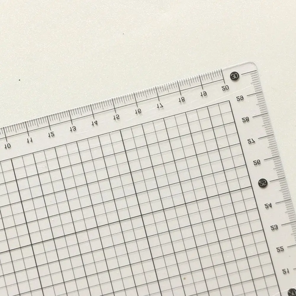 Plank School Students Measuring Supplies Transparent Stationery Drawing Clipboard Cutting Mats Ruler Board Writing Pad