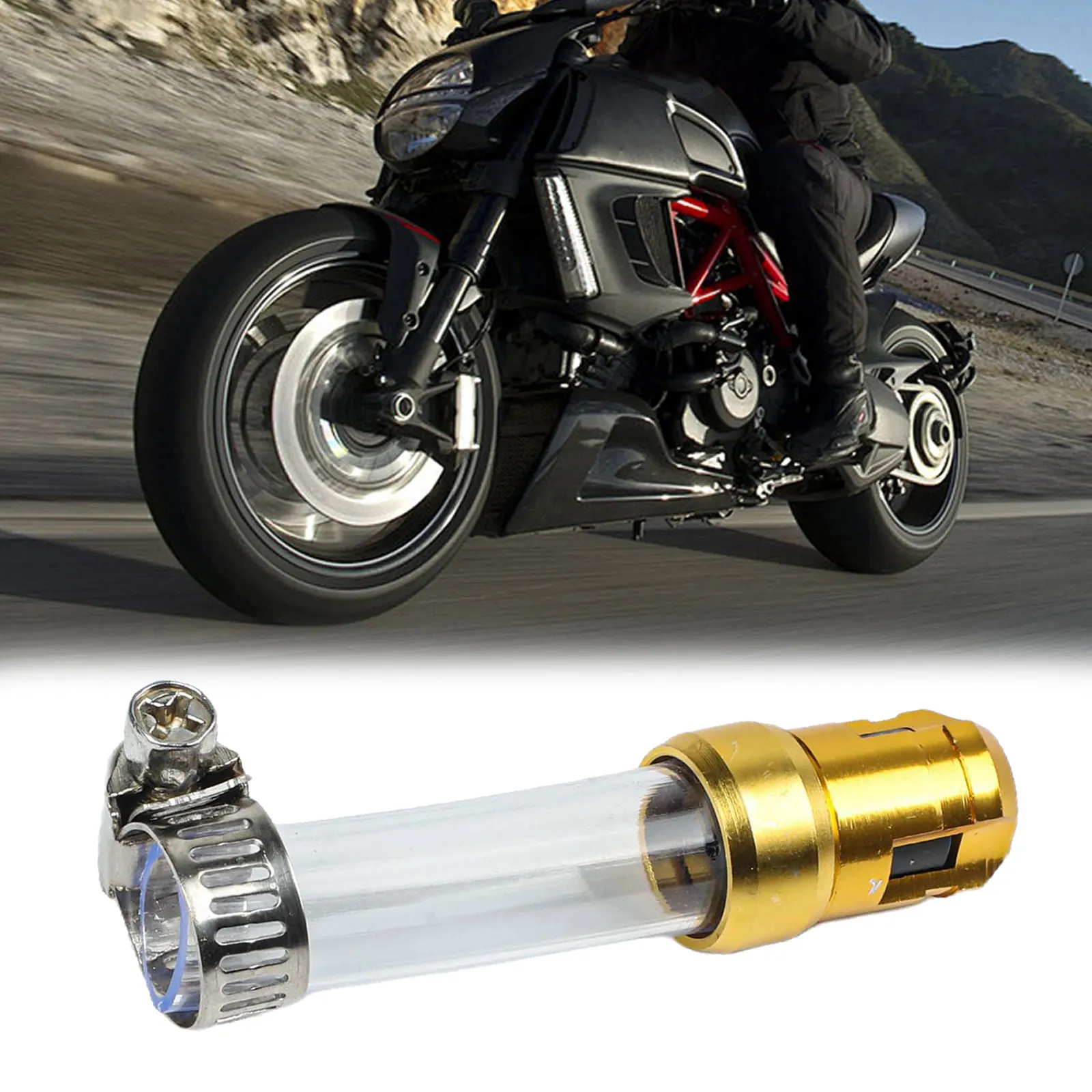 Replacement Air Filter Drain Pipe For Motorcycles Featuring Aluminum Alloy Head And Silicone Tube Suitable For Various Models