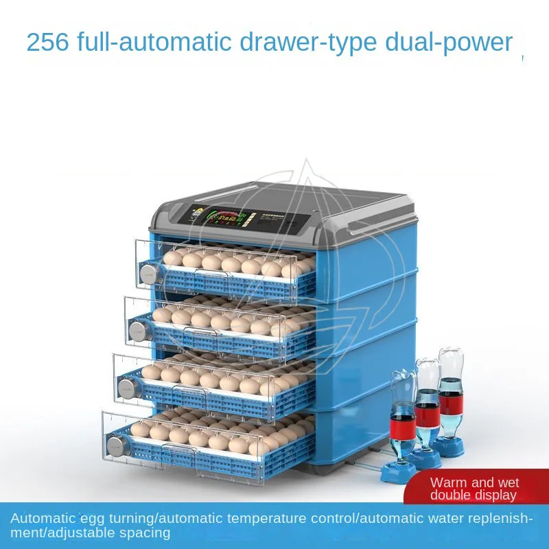 Fully Automatic Poultry Incubator, Dual Voltage Egg Hatcher Device Suitable for Chicken Duck Quail Pigeon Incubation Work