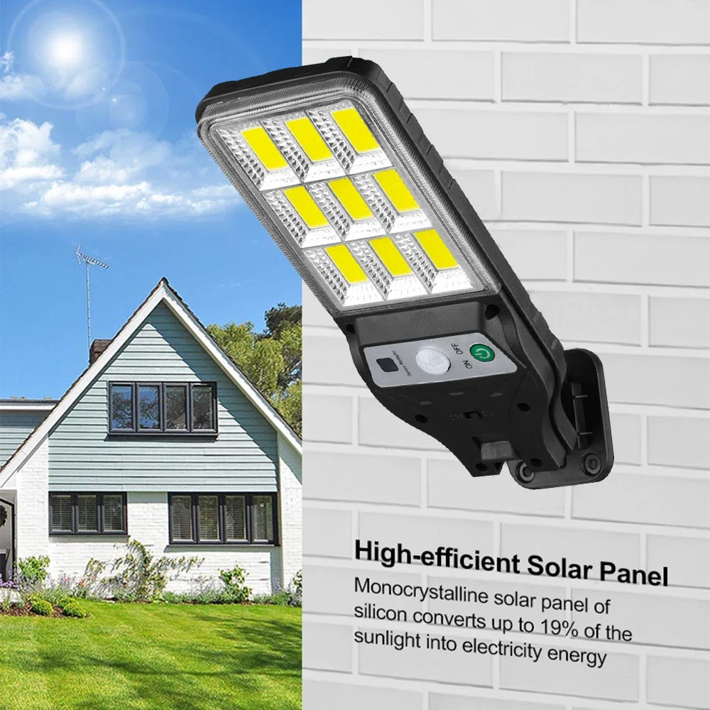 1/2PCS Solar LED Wall Light with Human Body Waterproof Induction Outdoor Garden Solar Light Courtyard Motion Sensor Flood Light