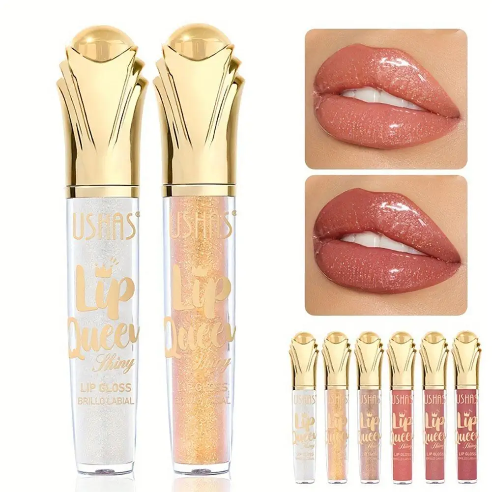 Ushas Glitter Lip Gloss Lipstick Long-lasting Moisturizing Gloss Liquid Easy Cosmetics Fade Easy To To Lip Waterproof Color G2p2