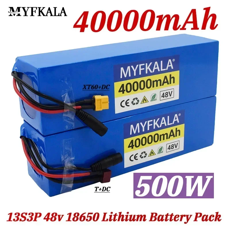 

Brand New 13S3P 48V 40Ah 18650 Lithium Battery Pack + Built-in BMS 500-1000W Electric Bicycle Battery