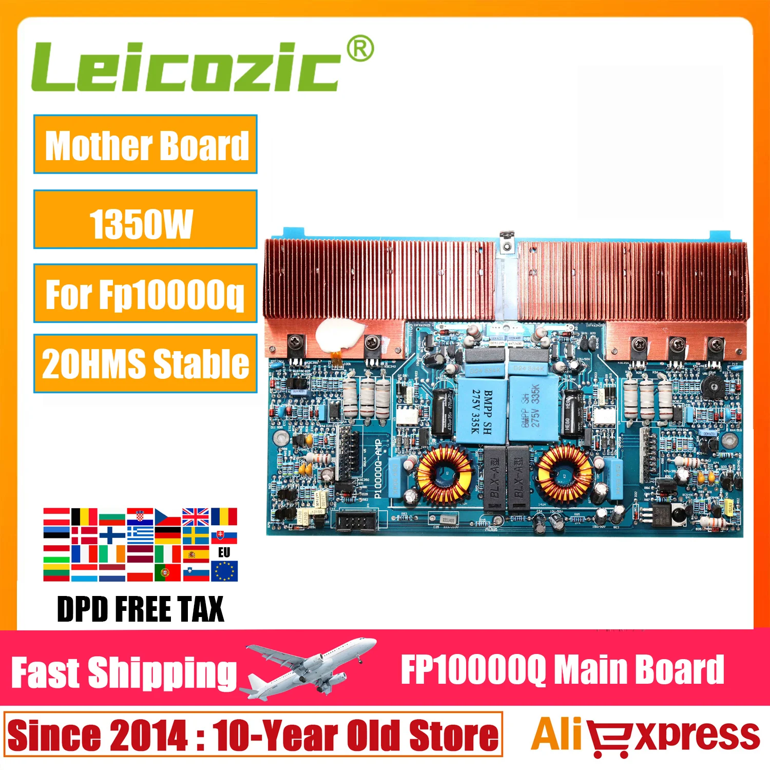 Leicozic Professional Power Amplifier Cards 10000Q Spare Parts Main Board PCB Audio Equipment Stage for Sound System