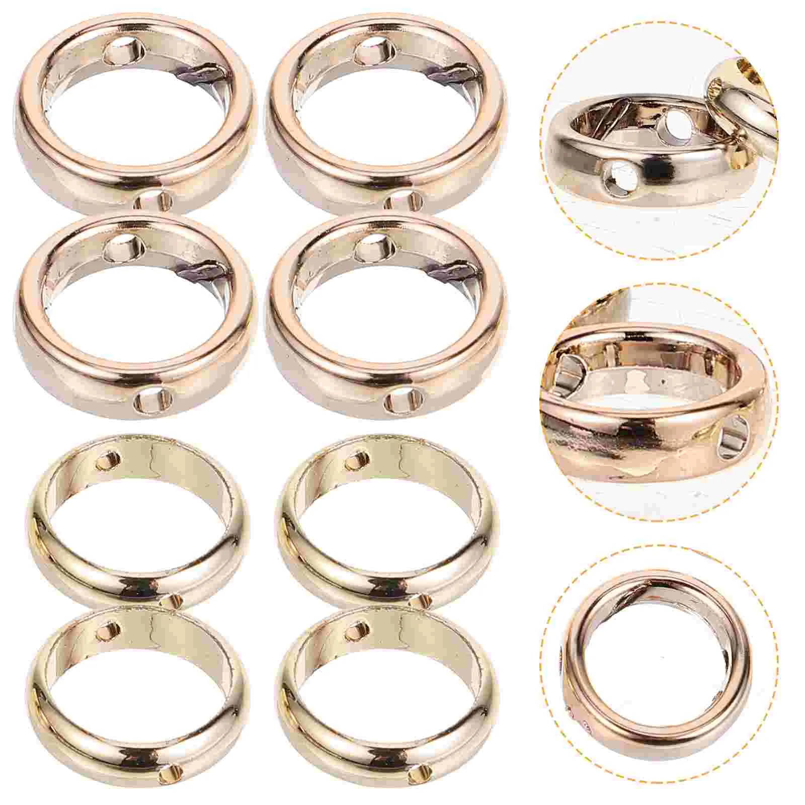 Molduras redondas do grânulo para brinco e pulseira, DIY Colar Making, círculo, 20pcs