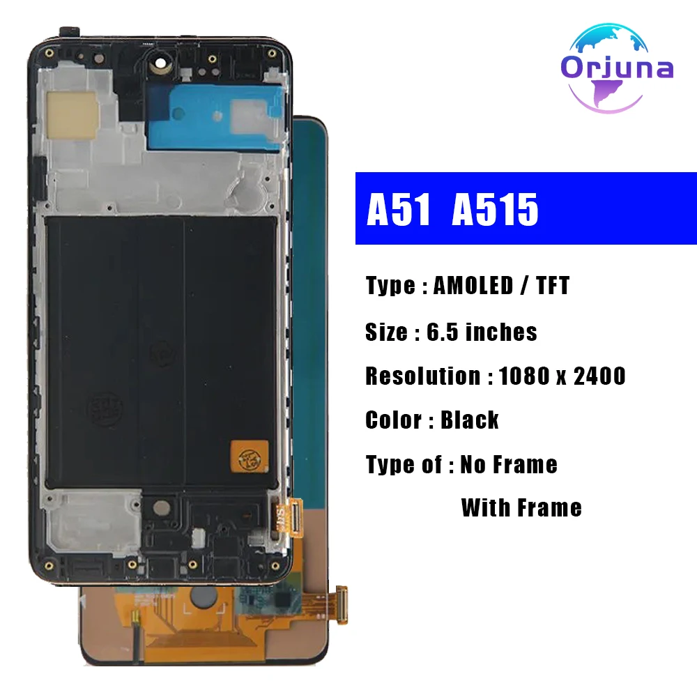 OEM AMOLED for Samsung A51 LCD Display Touch Screen Digitizer AMOLED For Samsung A515 SM-A515F LCD Screen Assembly Replacement