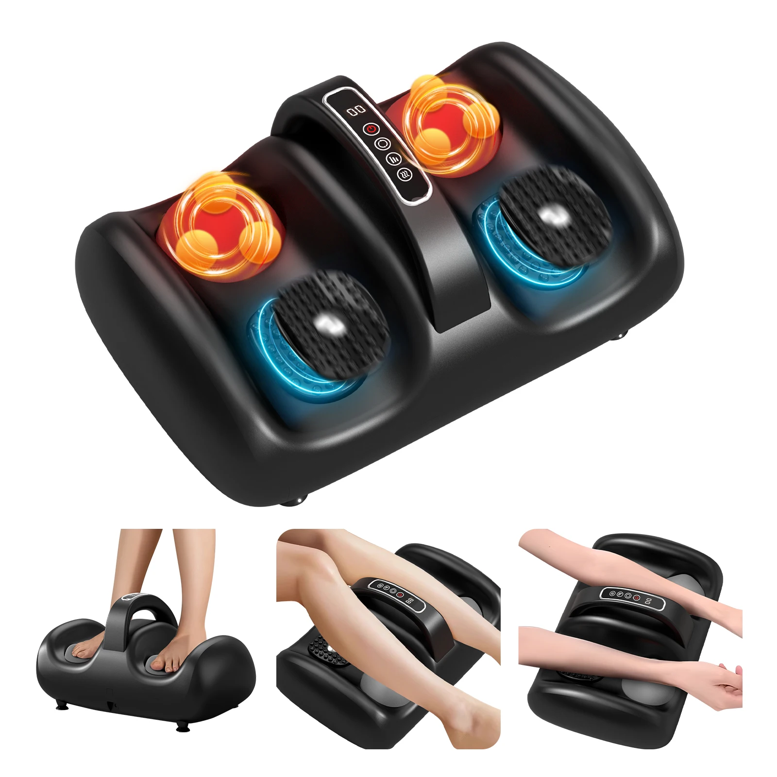 

Shiatsu Foot Massager Electric Feet Massage with Heat & Deep Tissue Kneading for Relief Stress, Deep Rolling Massage, Good Gifts