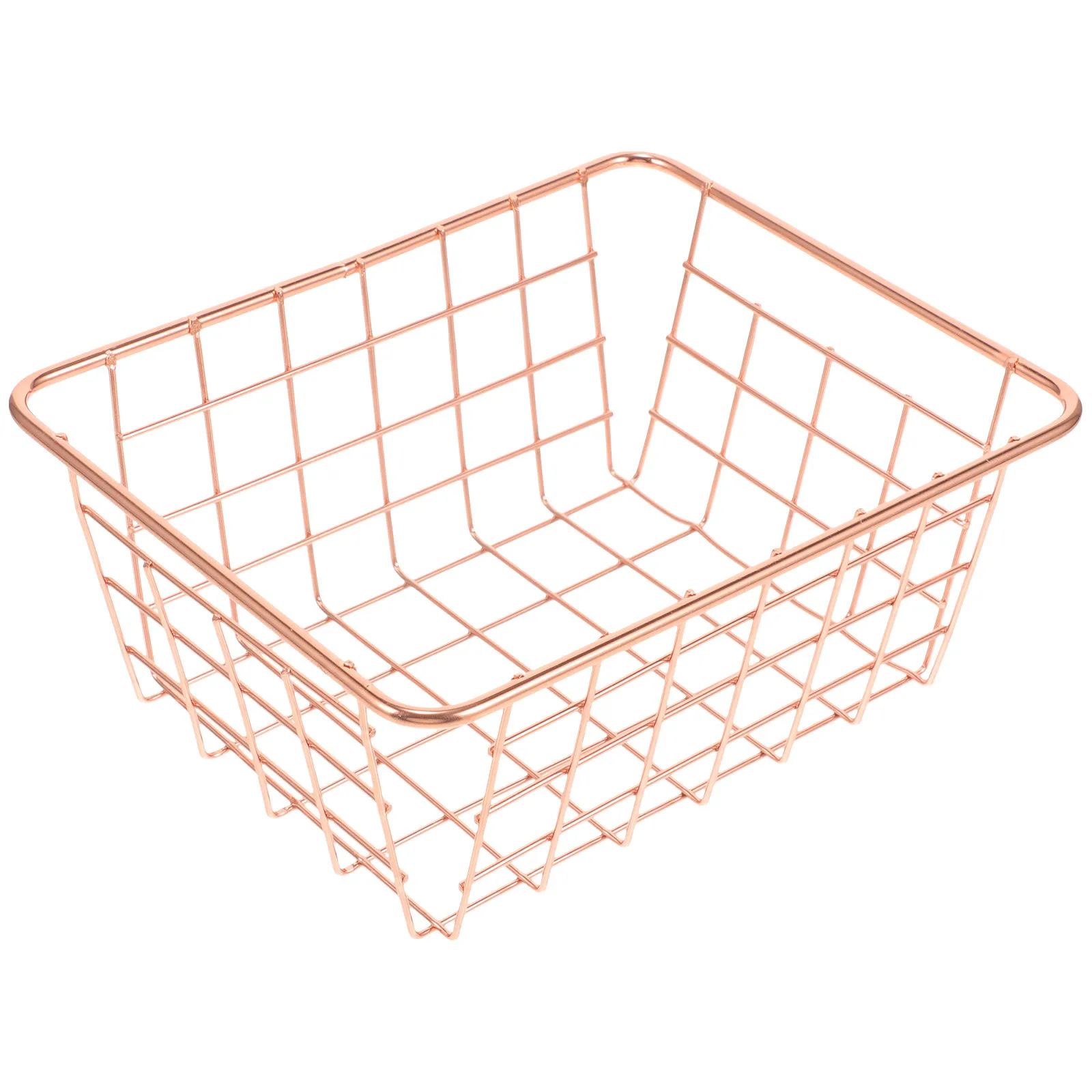 

1Pcs Metal Storage Basket Sleek Design Organizer for Snacks Fruits Magazines Books Home Living Room Bedroom Bathroom