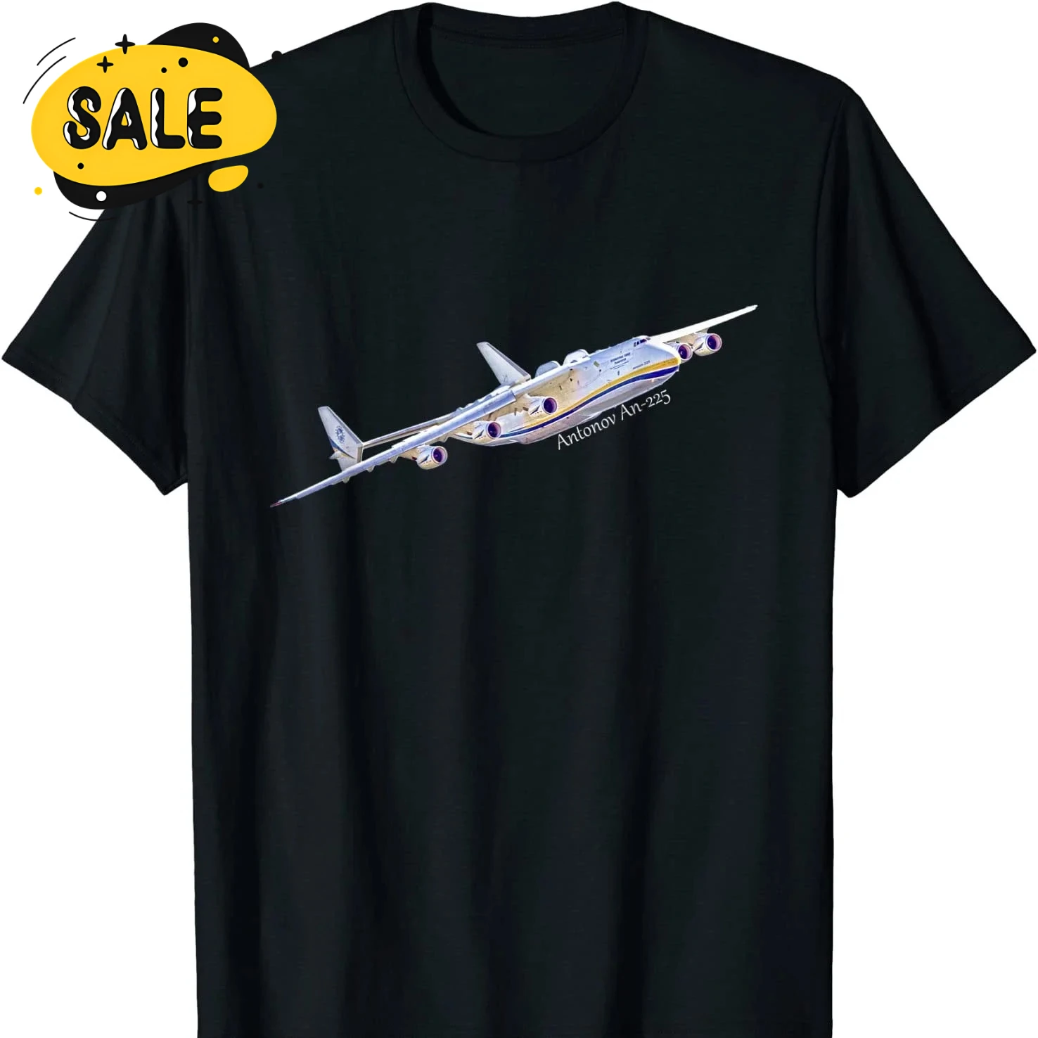 Antonov AN-225 Mriya Cargo Plane camiseta de manga corta Casual 100% algodón cuello redondo verano camiseta para hombre talla S-3XL