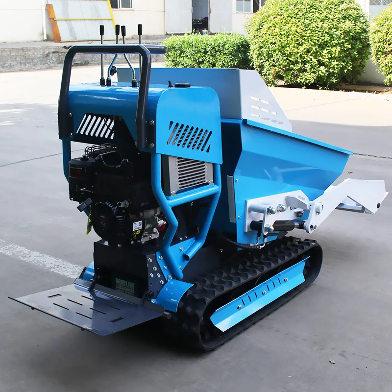 CE Approved 500kg Loading Capacity power mini wheelbarrow Customized Track crawler mini Dumper