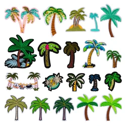 50pcs/Lot Luxury Sequin Embroidery Patch Coconut Palm Green Plant Moon Women Shirt Bag Hat Clothing Decoration Craft Applique