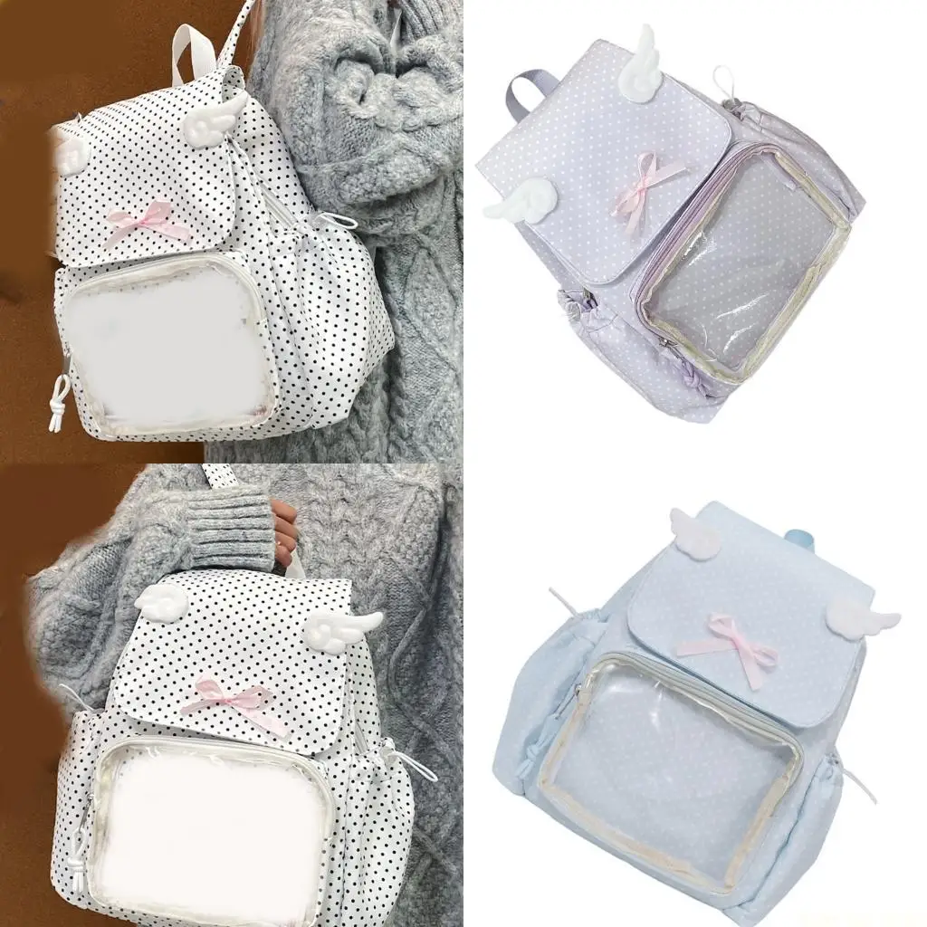 

X90D Itabag Backpacks with Insert Pins Display Backpacks Collector Bag for Anime Cosplay Transparent Daypack Travel Bags