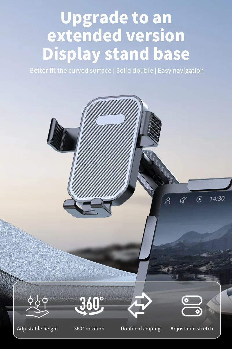 Multifunktionale Legierungs-Autotelefonhalterung Universelle Armaturenbrett-Navigationshalterung für Neue Energiefahrzeuge Schadensfreie Installation – Detail 10