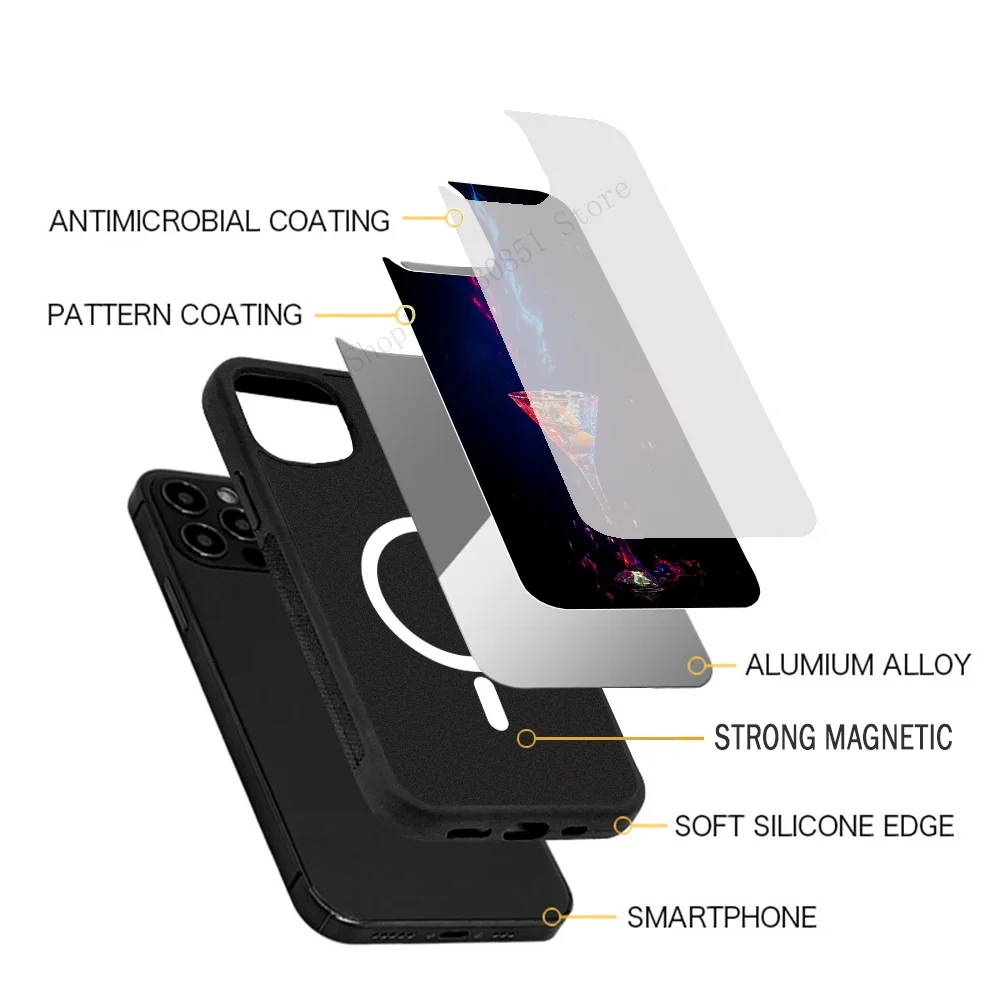 Colorato Cocktail Drink buona cassa del telefono custodie per cellulari per IPhone 15 14 13 Pro Max 11 12 Mini Alex Mirror TPU Shell