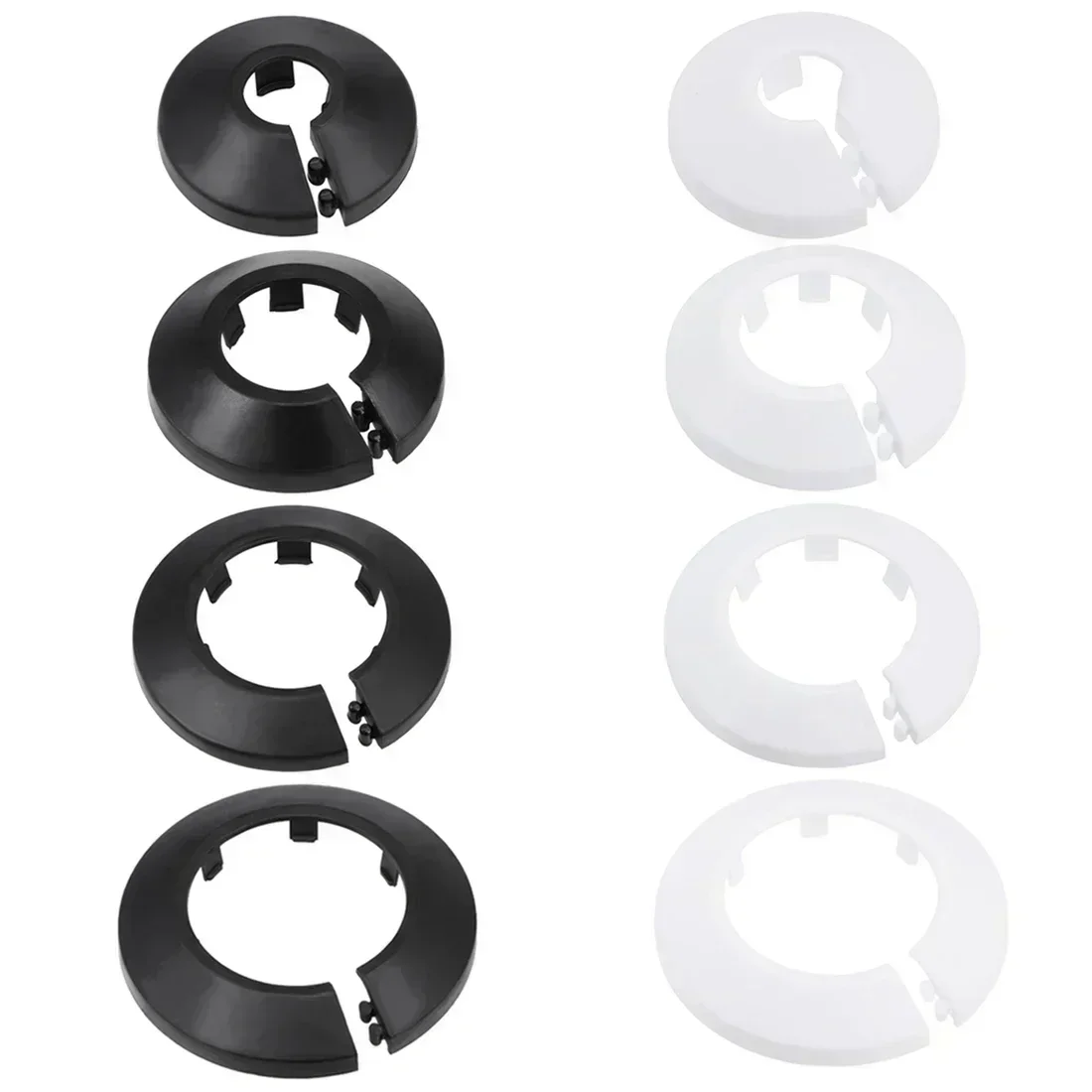 

4Pcs Radiator Pipe Collars Shower Faucet Angle Valve Pipe Plug Decoration Cover Snap-on Plate Kitchen Faucet Accessories12-90mm