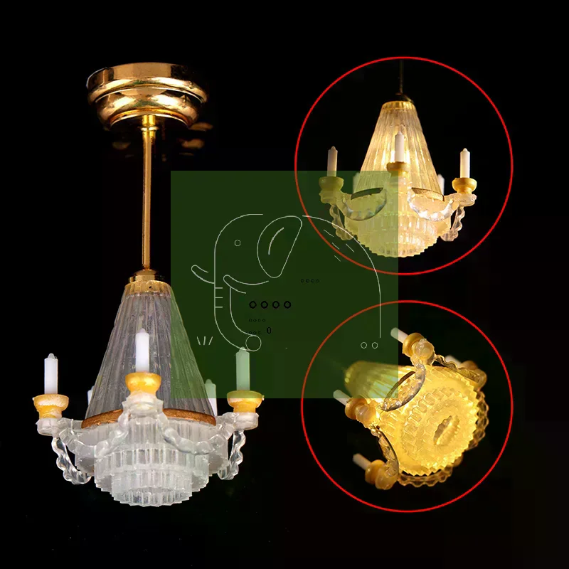 

1:12 Dollhouse Miniature Ceiling Lamp LED Lamp Wall Light Living Room Decor Toy