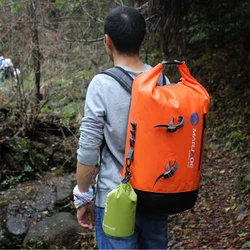 30L 500D PVC impermeabile Dry Bag zaino Duffel Rafting sport Outdoor attrezzatura da campeggio Drybag Trekking borsa per Kayak a tenuta stagna
