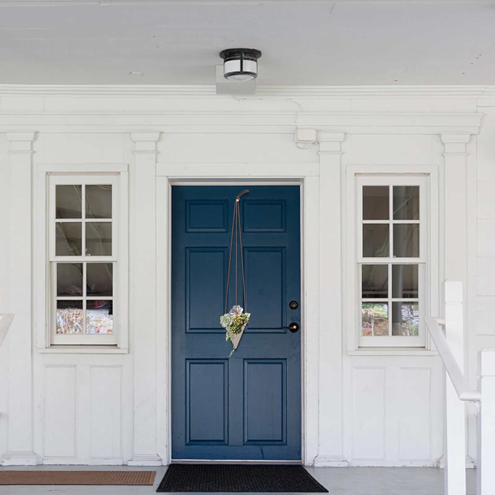 

2Pcs Simple Style Hanging Flowerpots Practical Durable Plant Pots for Home Office Balcony Patio Desktop Hanging Containers