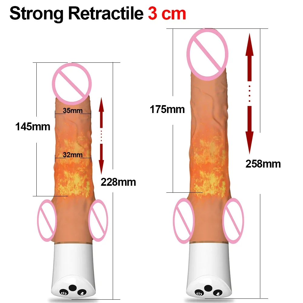 التحكم عن بعد التلقائي واقعية دسار التدفئة هزاز للنساء G-بقعة دسار مع شفط كأس Thrusting القضيب لعبة الجنس الإناث #3