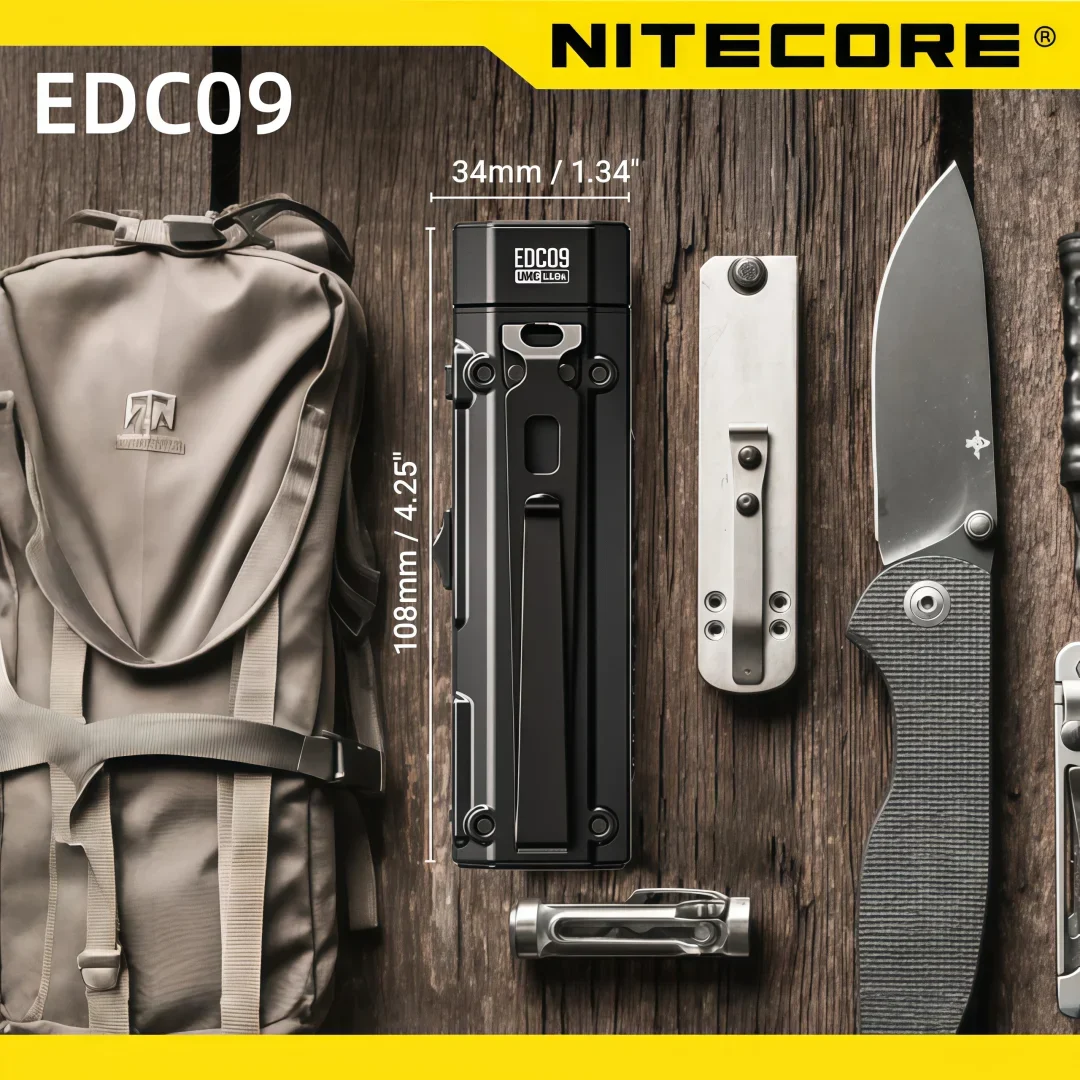 NITECORE EDC09 充電式懐中電灯 1600 ルーメン 角度調整可能 EDC 高