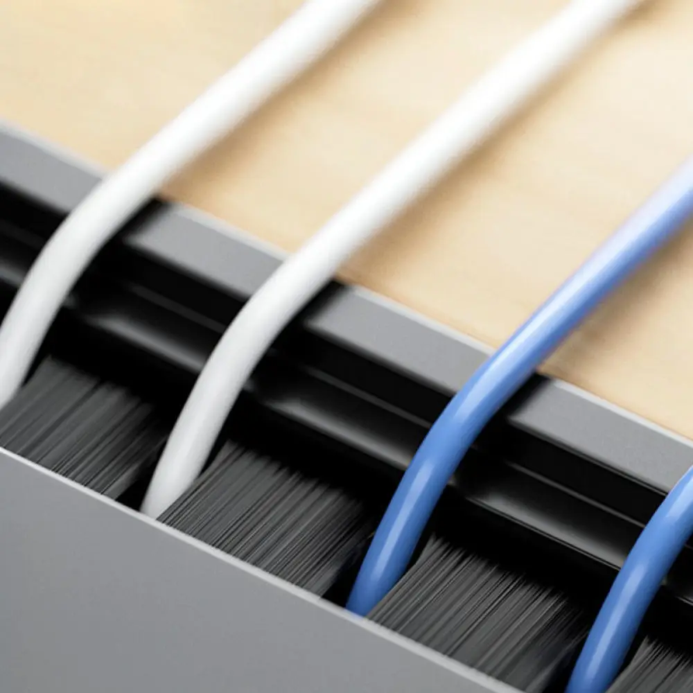 Desktop Cable Grommet Desk Wire Hole Cover Cord Organizer Plastic Management System For Office Computer Table Surface