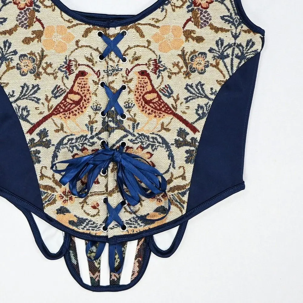 luxury-lace-up-women-corset-shapewear-flower-embroidery-body-shaper-bustier-decorative-push-up-waist-trainer-stage-costume