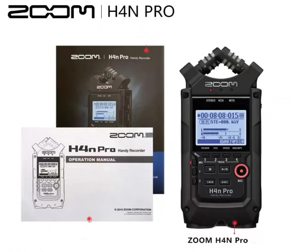 Original ZOOM H1N H3-VR H2N H4N H5 H6 H8 Handy Recorder Portable Digital Audio Record Stereo Microphone PK Tascam