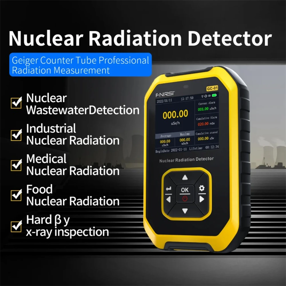 

Nuclear Radiation Detector GC-01 Professional Marble Radioactive Rays Ionisation Personal Dose Alarm Instrument Geiger Counter