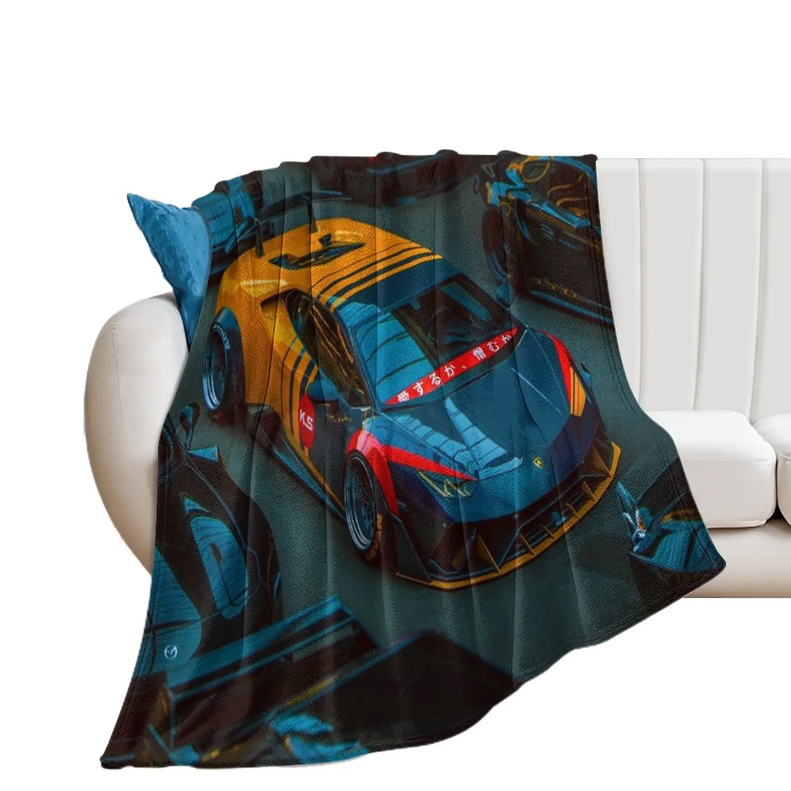 Lambo JDM Throw Blanket Sofas Decoratives Thermals For Travel Cute Plaid Blankets