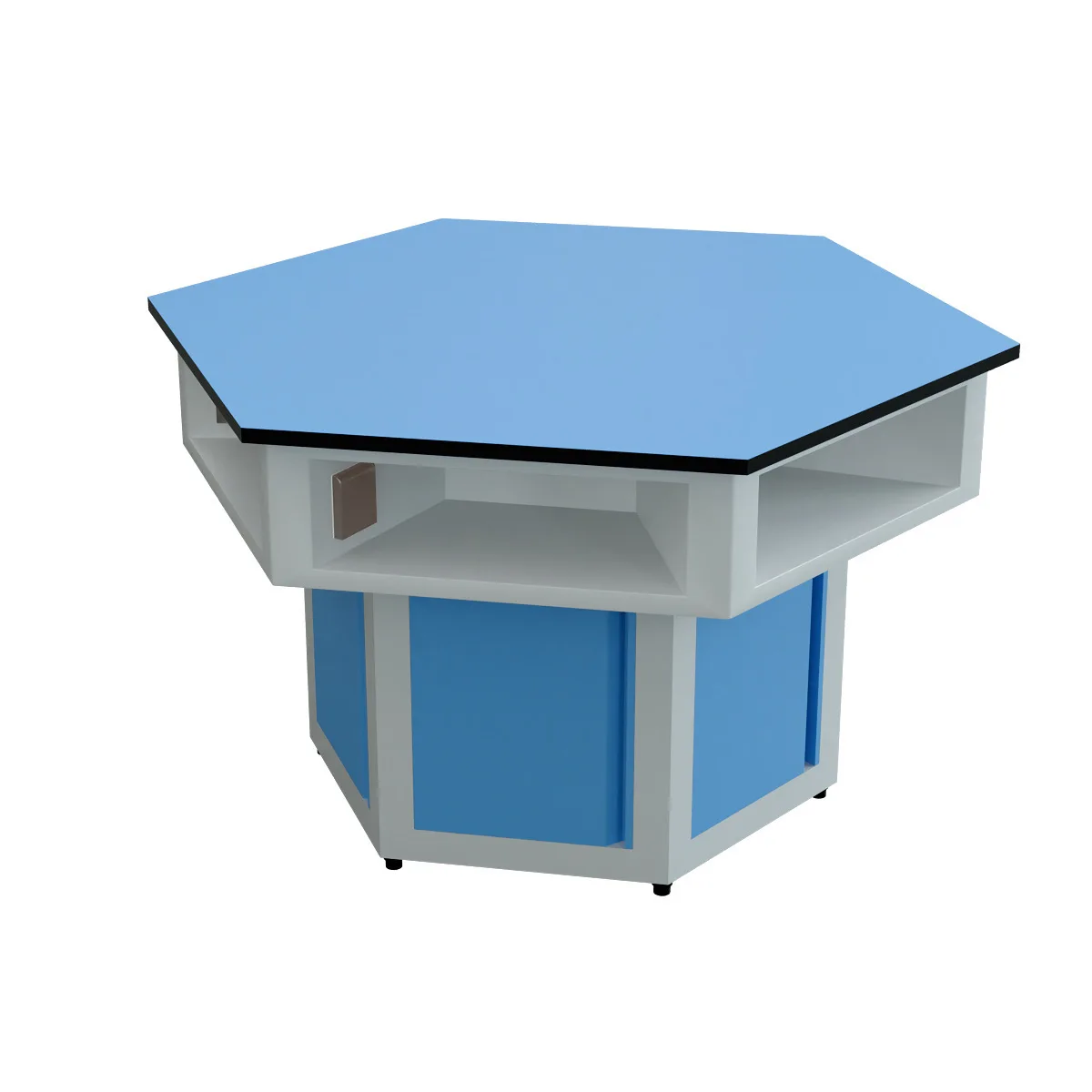 Students: Hexagonal desks and chairs, science maker classroom, hexagonal table combination, experiment reading,