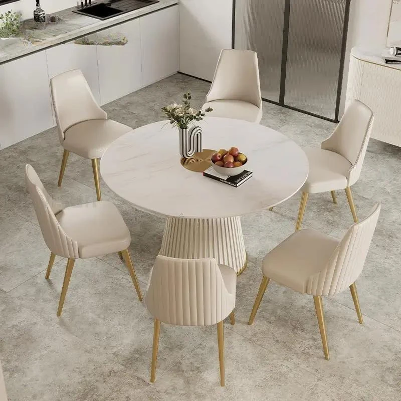 Dinning Tables Sets Ceramic Dining Table Round Oval Kitchen Chairs Designer Coffee Service Modern Rooms Restaurant Room Marble