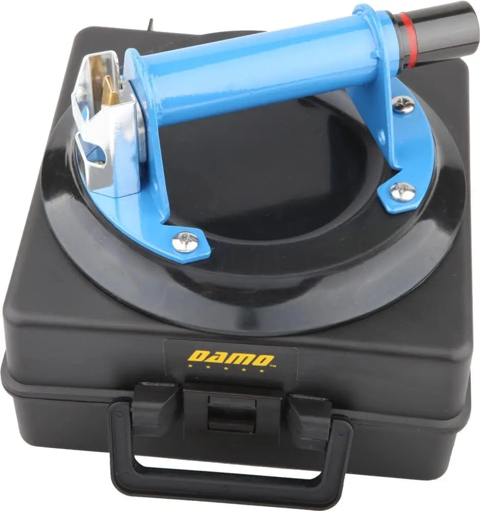 

8-дюймовая сверхмощная вакуумная присоска для подъема стекла и гранита с металлической ручкой и ручным насосом, включает бесплатный кейс для переноски