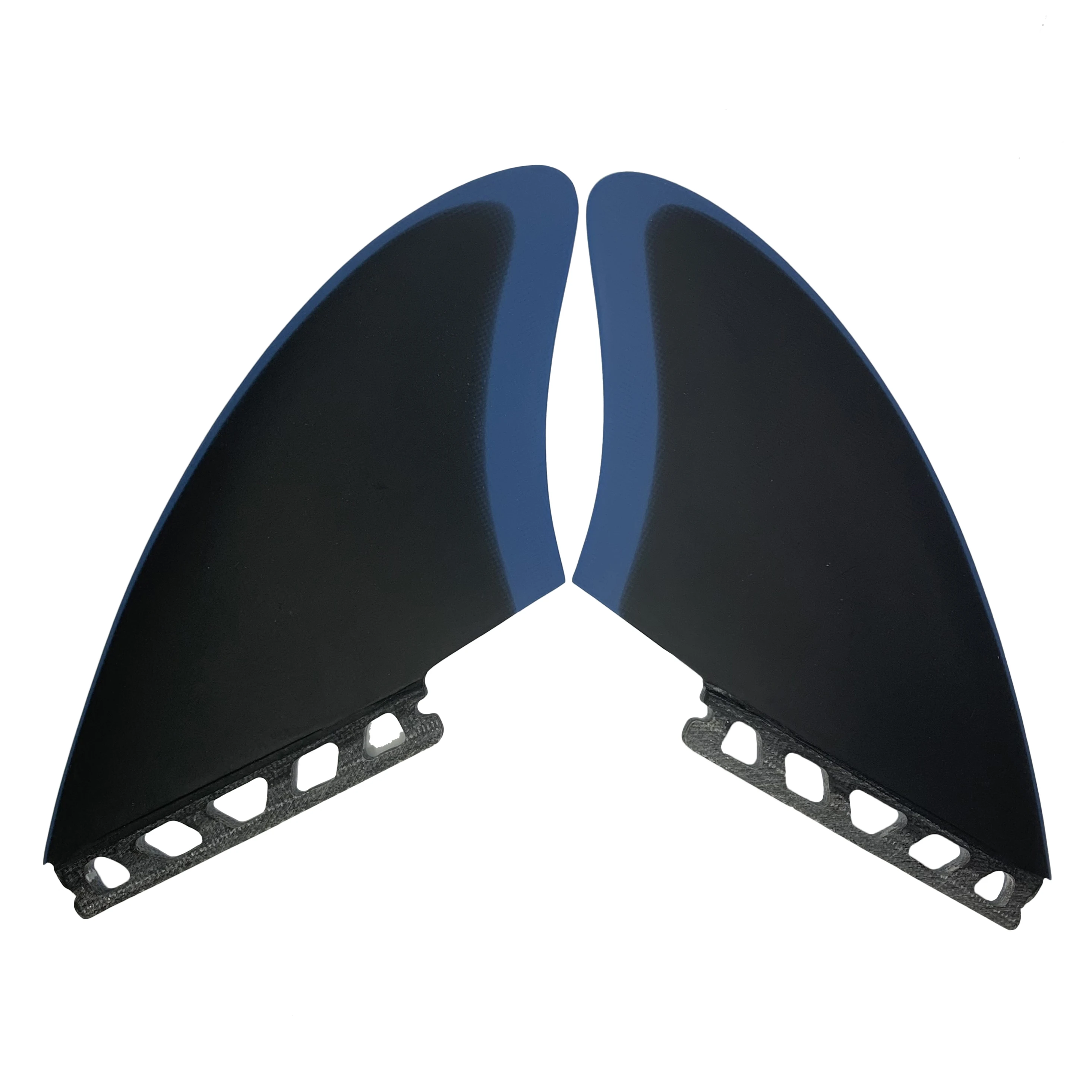 RISECE FCS GFK Fiberglass Fin Single Tab Keel Surfboard Quilhas Twin Fins Double Tab II Fiberglass Keel Fin 2PCS Twin Set