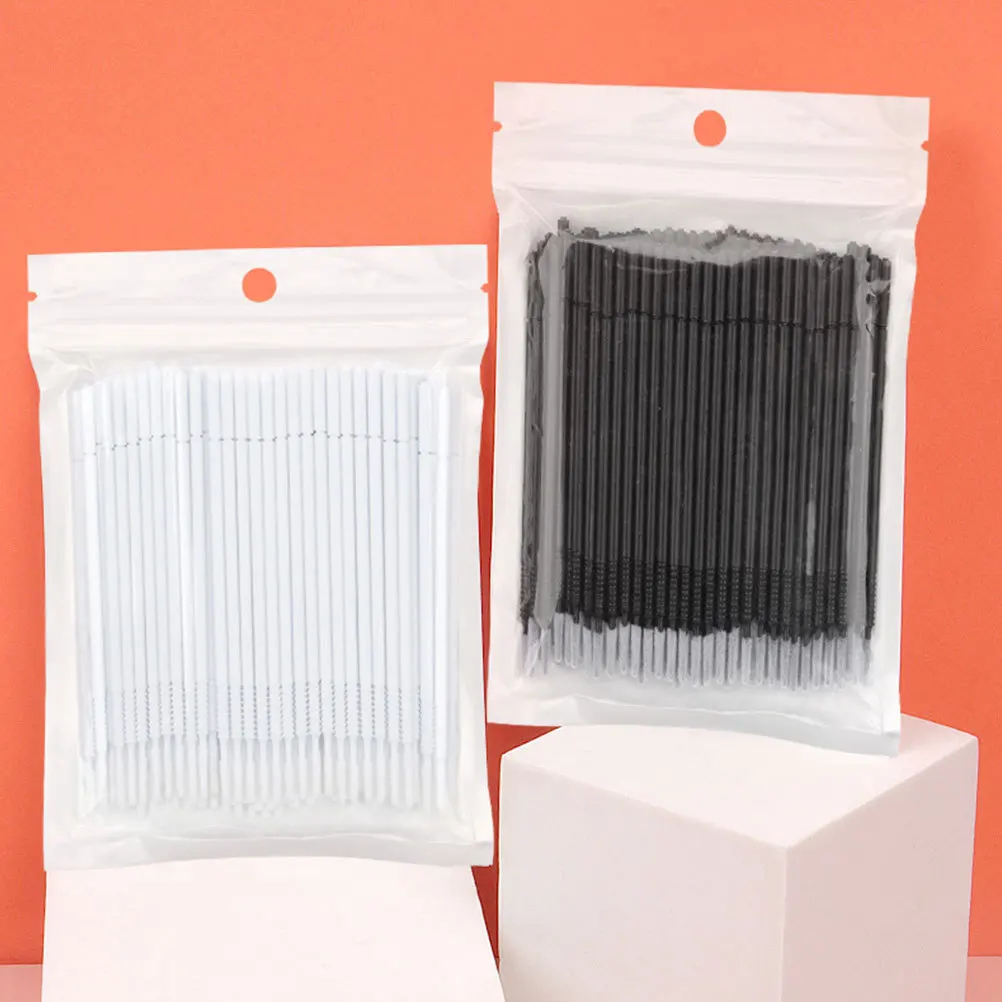 400 قطعة مسحات صغيرة يمكن التخلص منها أدوات تنظيف الرموش لتطعيم الحاجب فرش قضيب صغير طقم مكياج تجميل للنساء #4