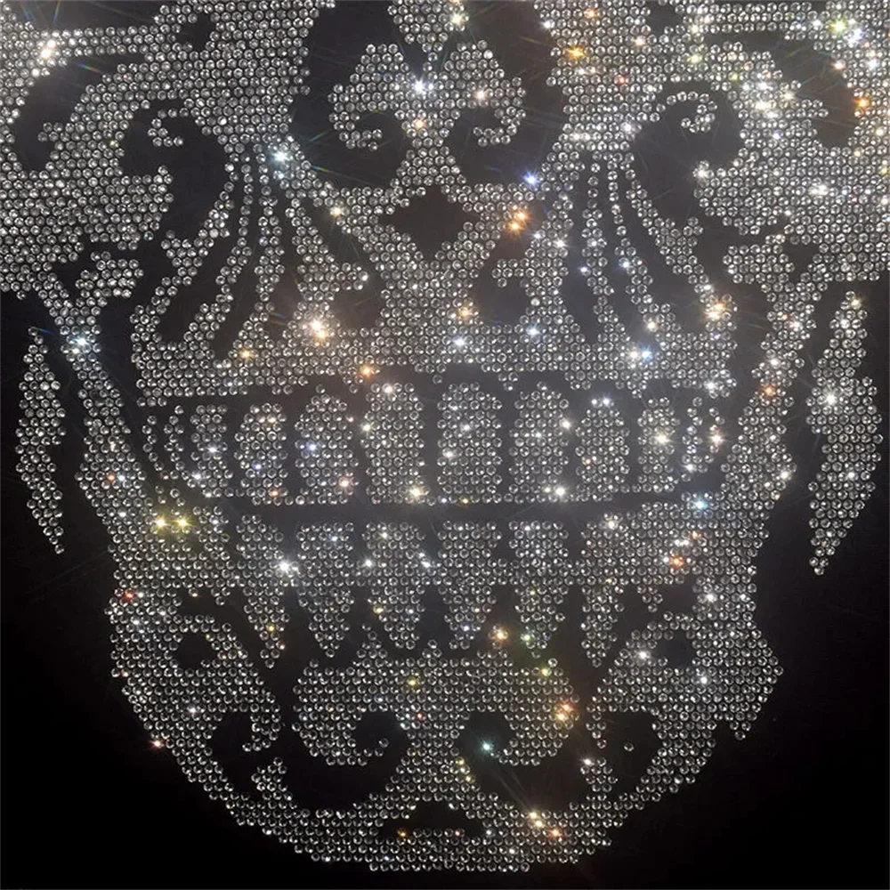 Shiny skull fashion large cloth paste hot diamond Sequin DIY clothes T-shirt decorative patch clothing accessories