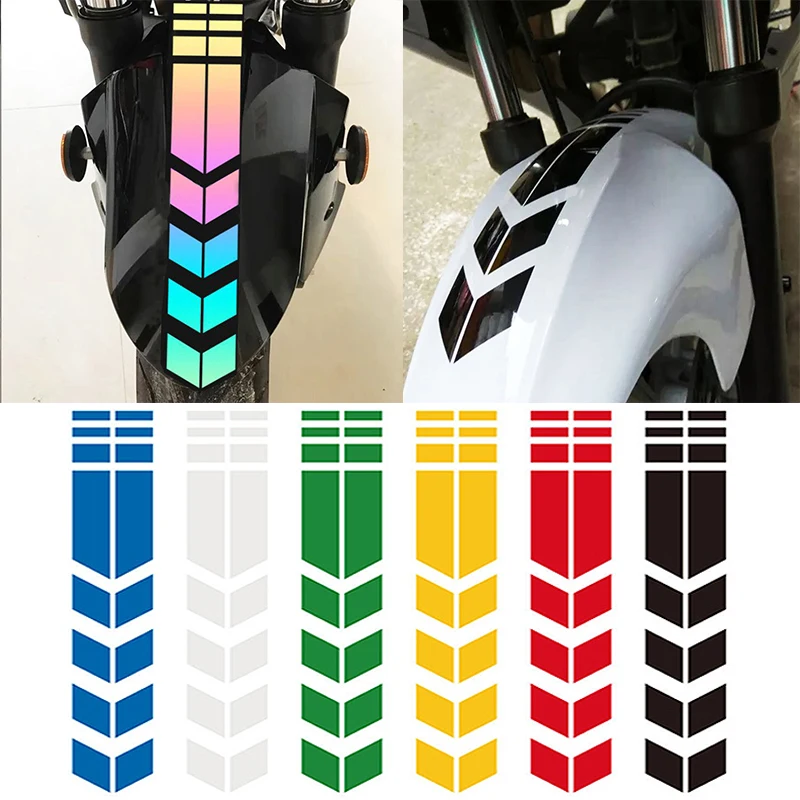 

Motorcycle Arrow Stripe Stickers Fender Paste Waterproof Oilproof Reflective Universal Motorbike Tape Decal Decal Accessories