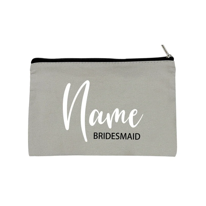 Personalized Name Bridesmaid Cosmetic Bag Bachelorette Party Makeup Bag Toiletries Organizer Pouch Purse Wedding Bridesmaid Gift