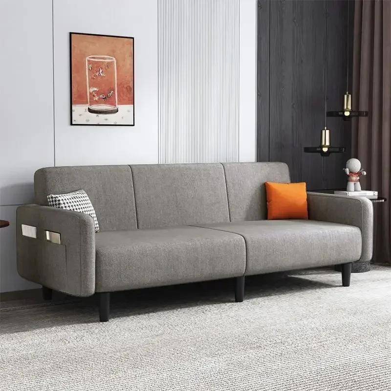Small apartment technology cloth sofa rental room living room apartment simple light luxury modern lazy fabric folding sofa bed
