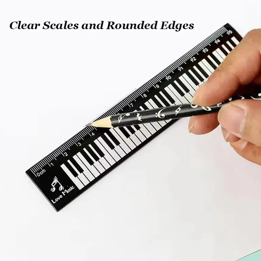 Piano Keyboard Rulers Clear Plastic Measuring Tools for School Classroom Geometry Drawing Stationery ﻿
