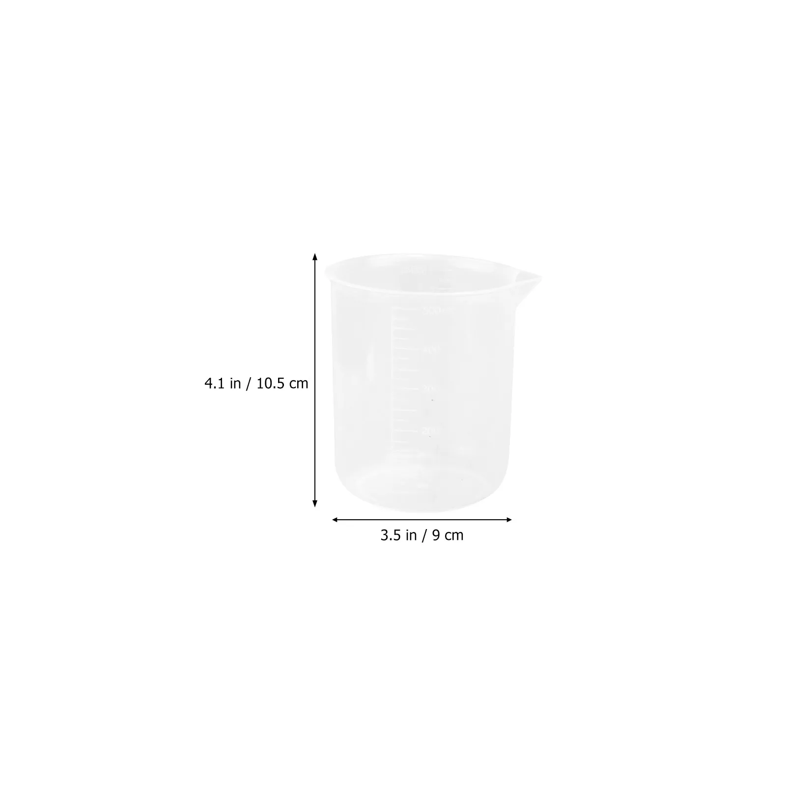 4 Pcs Cylinder Transparent Experimental Beaker Graduated Beakers with Cylinders Clear Calibrated