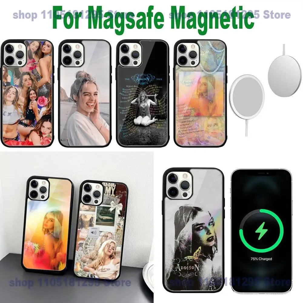 

Addison Rae Phone Case For iPhone 17,16,15,14,13,12,11,Plus,Pro,Max,Mini Magsafe Magnetic Wireless Charging