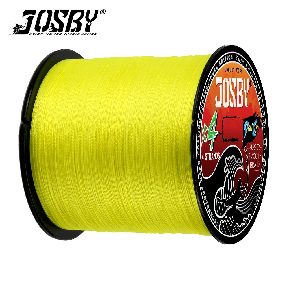 JOSBY 3000M 500M 1000M Saltwater 4 Threads PE Braided Fishing Line 8-80LB Smooth Multifilament Super Durable Wire Seawater Pesca