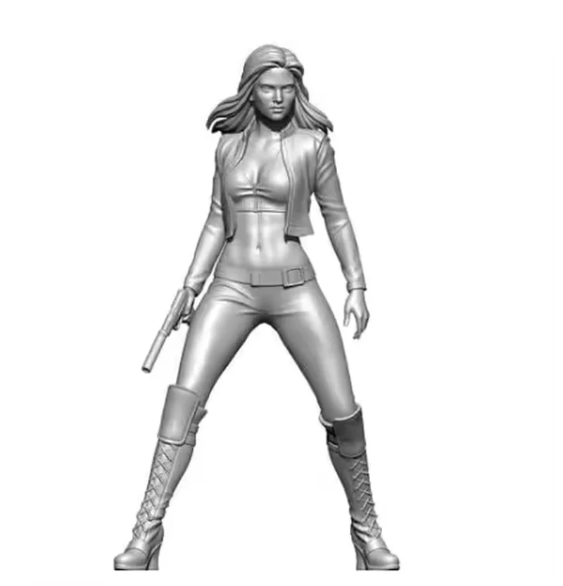 

1/35 Ratio Sexy Female Agent Resin Model Figure Gk Micro Miniature 3d Printed White Model Unassembled And Unpainted Kit Toy